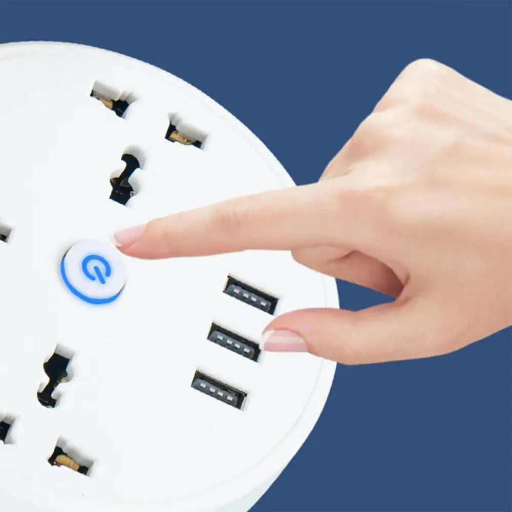 EU Plug AC Outlet Smart Home Power Strip โ Multipurpose Electrical Extension Cord with USB Ports & Fast Charging