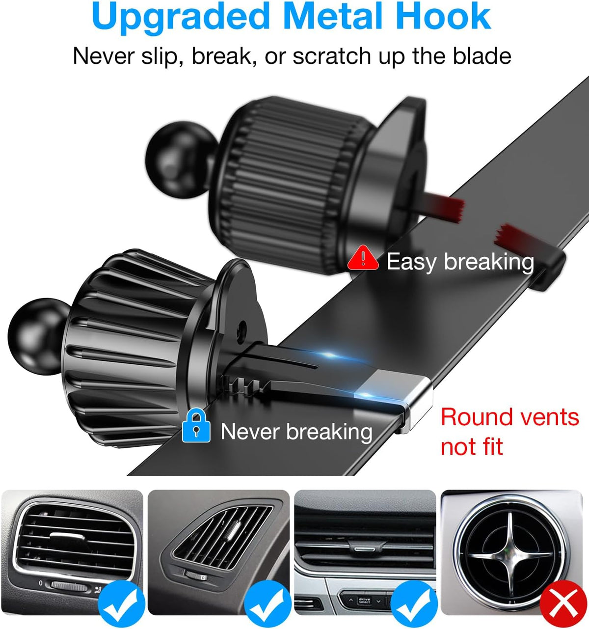 Magsafe Car Mount Charger, Magnetic Wireless Car Charger for Iphone