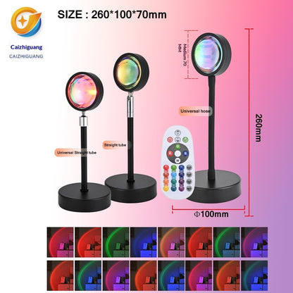 Sunset Projection Lamp Sunset Projector Night Light Wall Decoration Lighting