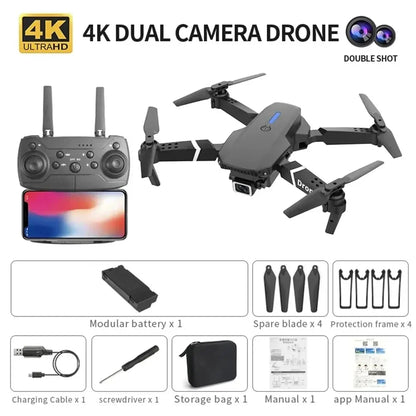 2026 New E88 Pro WIFI FPV Drone Wide Angle HD 4K/1080P Camera Height Hold Foldable Quadcopter RC Helicopter Toy Gift