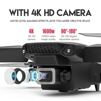 2026 New E88 Pro WIFI FPV Drone Wide Angle HD 4K/1080P Camera Height Hold Foldable Quadcopter RC Helicopter Toy Gift