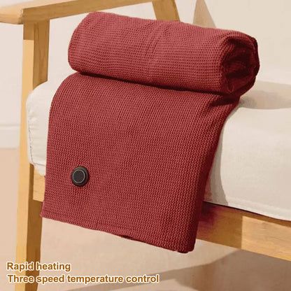 USB Heated Blanket Shawl with 3 Heating Levels USB Electric Heated Blanket Wearable Warmer Blanket for Home Office Warm Blanket