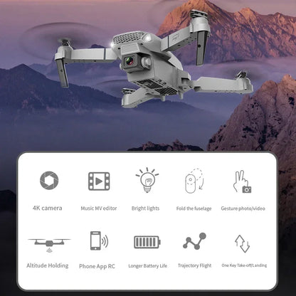 2026 New E88 Pro WIFI FPV Drone Wide Angle HD 4K/1080P Camera Height Hold Foldable Quadcopter RC Helicopter Toy Gift